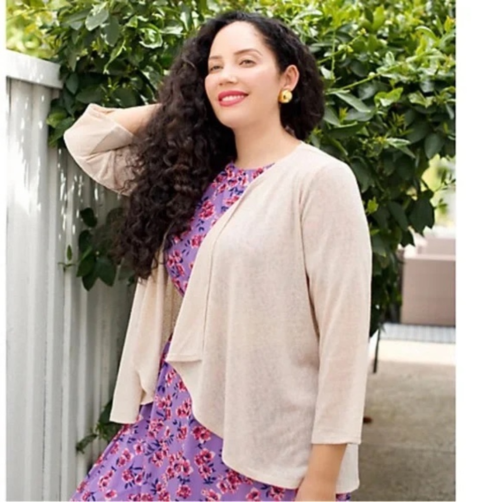 GIRL WITH CURVES Cascade Front Shrug A591120